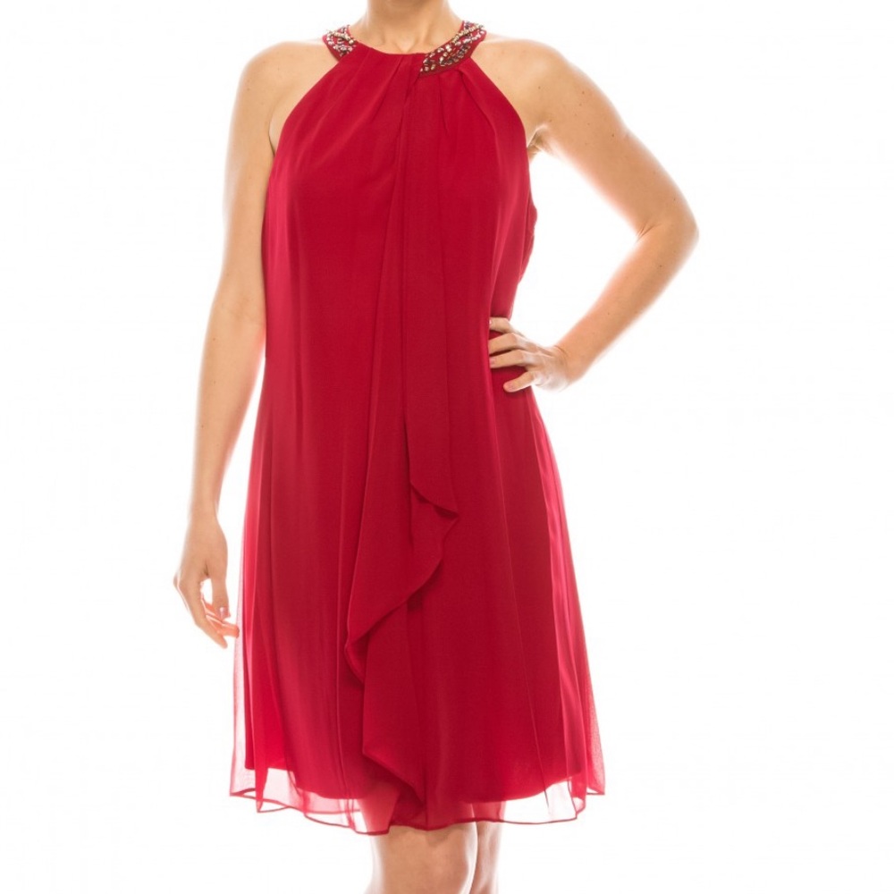 SLNY Beautiful Red Dress